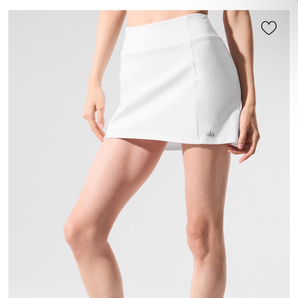 ALO Good Form Tennis Skirt in White